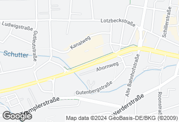 Karte mit Standort von Stadtbäckerei Dreher, Inh. Markus Dreher e.K.  Arena-Einkaufspark