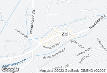 Karte mit Standort von Stadtbäckerei Dreher, Inh. Markus Dreher e.K.  Zell