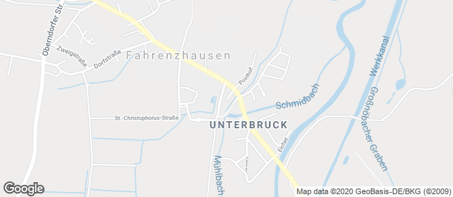 Karte mit Standort von Bäckerei / Konditorei - Café Hermann, Unterbruck