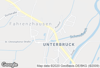 Karte mit Standort von Bäckerei / Konditorei - Café Hermann, Unterbruck