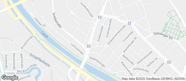 Karte mit Standort von Ihle-Café Neuburger Straße