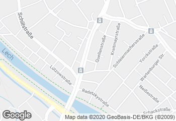 Karte mit Standort von Ihle-Café Neuburger Straße