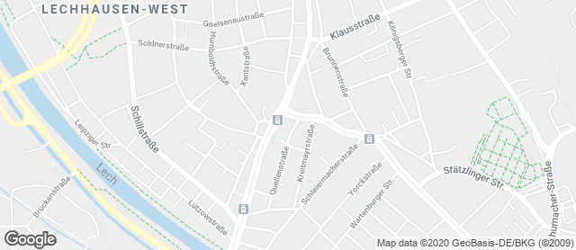 Karte mit Standort von Ihle Rewe Schlössle Augsburg