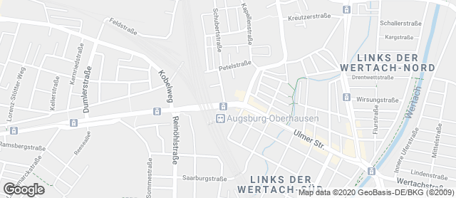 Karte mit Standort von Ihle Edeka Ulmer Str. Augsburg