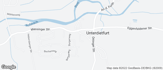 Karte mit Standort von Unterdietfurt