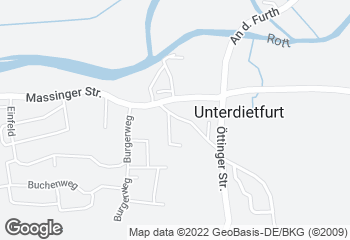 Karte mit Standort von Unterdietfurt