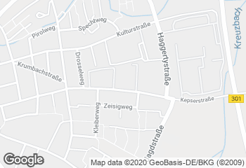 Karte mit Standort von Ihle Rewe Freising