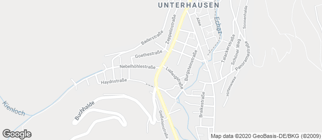 Karte mit Standort von Bäckerei Marquardt Unterhausen