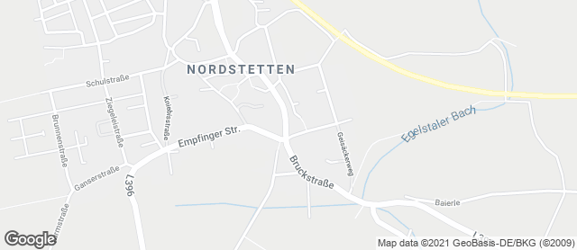 Karte mit Standort von Bäcker Saur Nordstetten