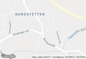 Karte mit Standort von Bäcker Saur Nordstetten