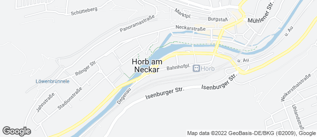 Karte mit Standort von Zieglers Bäckerei-Cafe Horb