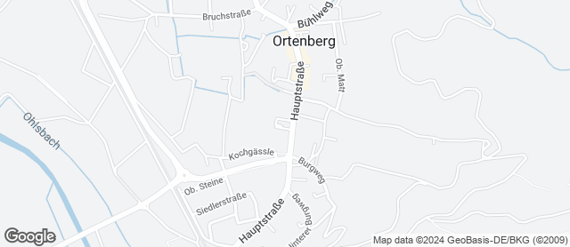 Karte mit Standort von Bäckerei Konditorei Willi Lang GmbH & Co. KG