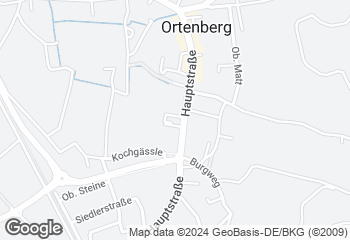 Karte mit Standort von Bäckerei Konditorei Willi Lang GmbH & Co. KG