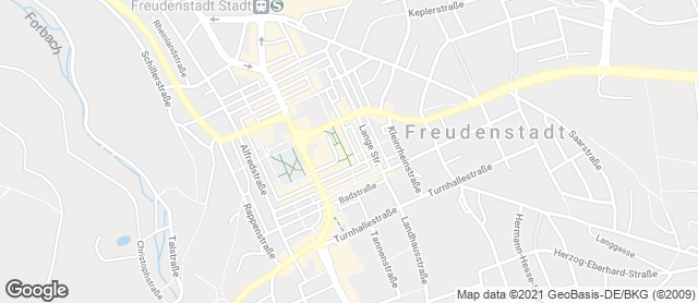 Karte mit Standort von Bäcker Saur Freudenstadt