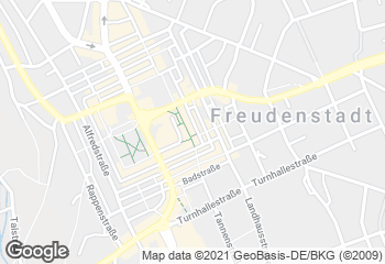 Karte mit Standort von Bäcker Saur Freudenstadt