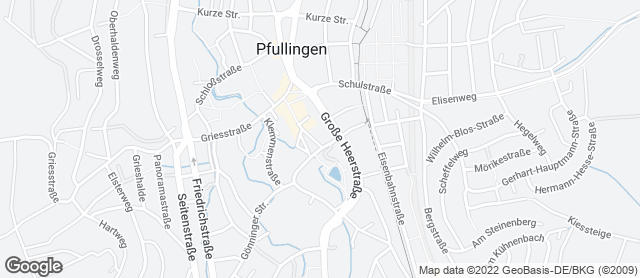 Karte mit Standort von Bäckerei Marquardt Pfullingen
