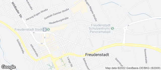 Karte mit Standort von Zieglers Bäckerei-Cafe Freudenstadt