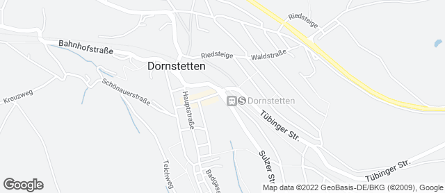 Karte mit Standort von Zieglers Bäckerei-Cafe Dornstetten