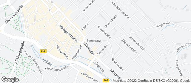 Karte mit Standort von BrotKult -Reutlingen-
