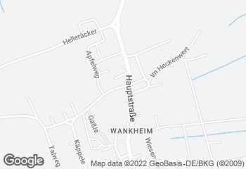 Karte mit Standort von Bäckerei Gehr GmbH - Wankheim