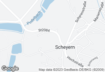 Karte mit Standort von Naturbackstube Wiesender Scheyern