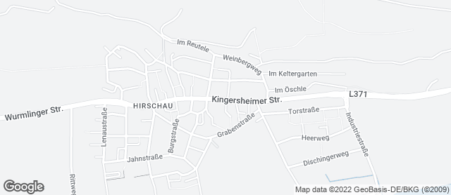 Karte mit Standort von Bäckerei Gehr GmbH - Hirschau