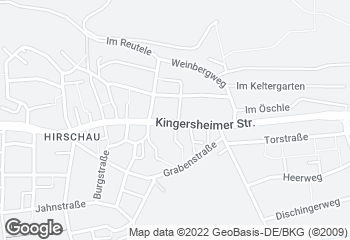 Karte mit Standort von Bäckerei Gehr GmbH - Hirschau