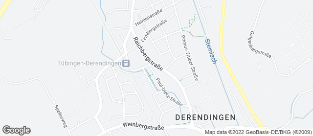 Karte mit Standort von Bäckerei Gehr GmbH - Raichbergstraße Derendingen