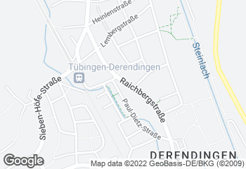 Karte mit Standort von Bäckerei Gehr GmbH - Raichbergstraße Derendingen