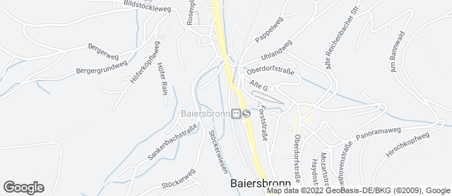 Karte mit Standort von Zieglers Bäckerei-Cafe Baiersbronn