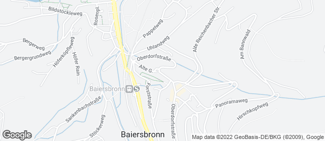 Karte mit Standort von Bäckerei Café Rundblick