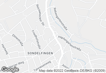 Karte mit Standort von Café Bäcker Mayer Sondelfingen