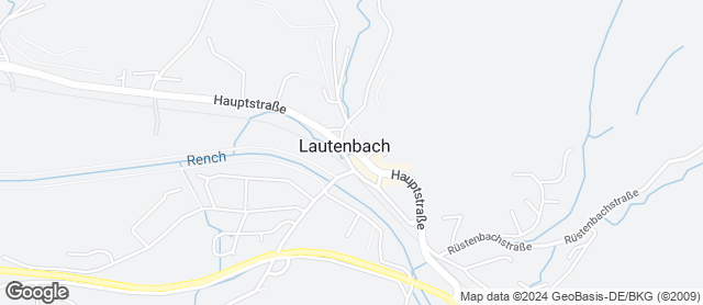 Karte mit Standort von Bäckerei Gerdes - Filiale Lautenbach