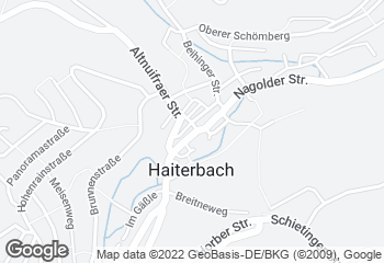 Karte mit Standort von Zieglers Bäckerei-Cafe Haiterbach
