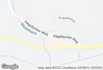 Karte mit Standort von Bäckerei Gehr GmbH - Hagellocherweg - Tübingen