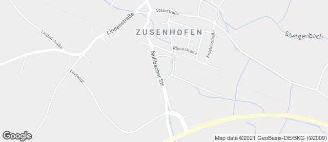 Karte mit Standort von Bäckerei Gerdes - Filiale Zusenhofen