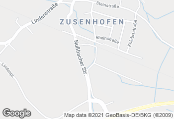 Karte mit Standort von Bäckerei Gerdes - Filiale Zusenhofen