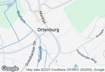 Karte mit Standort von Bäckerei und Café Langmeyer