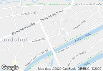 Karte mit Standort von Bäckerei-Konditorei Wackerl e.K.