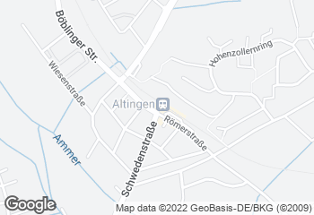 Karte mit Standort von Bäckerei Gehr GmbH - Altingen