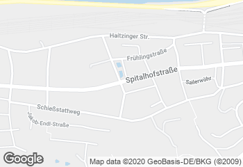 Karte mit Standort von Bäckereifachgeschäft Kittl - Passau Spitalhofstrasse