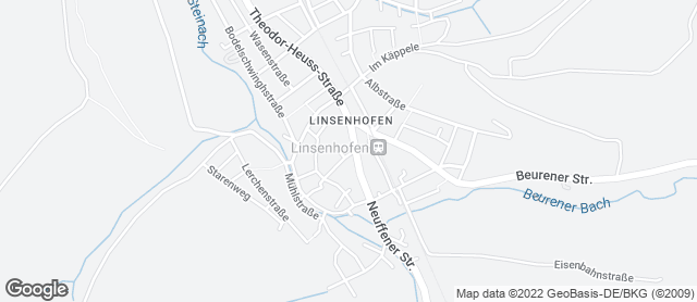 Karte mit Standort von Bäckerei Bohnacker