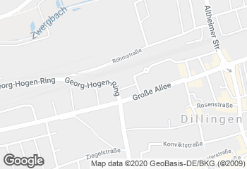 Karte mit Standort von Ihle-Café Dillingen