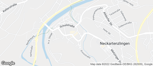 Karte mit Standort von Café Bäcker Mayer Neckartenzlingen