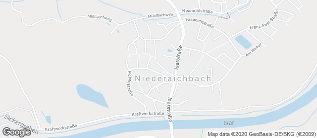 Karte mit Standort von Bäckerei Weinzierl GmbH