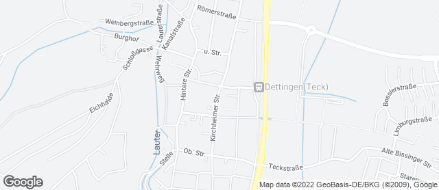 Karte mit Standort von Backstube Goll GmbH  Dettingen Kirchheimer Straße