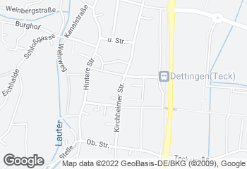Karte mit Standort von Backstube Goll GmbH  Dettingen Kirchheimer Straße