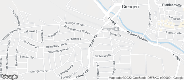 Karte mit Standort von Bäckerei Hochstatter