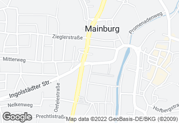 Karte mit Standort von Backhaus Hackner GmbH - Mainburg