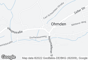 Karte mit Standort von Bäckerei Scholderbeck - Ohmden